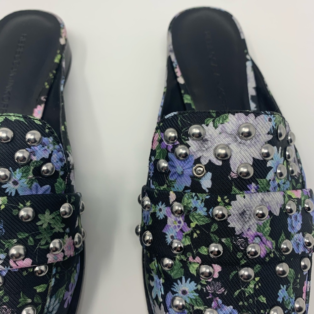 Rebecca Minkoff Milena Floral Studs Slide On Mules Shoes Women Size 7 Preppy - Picture 7 of 14